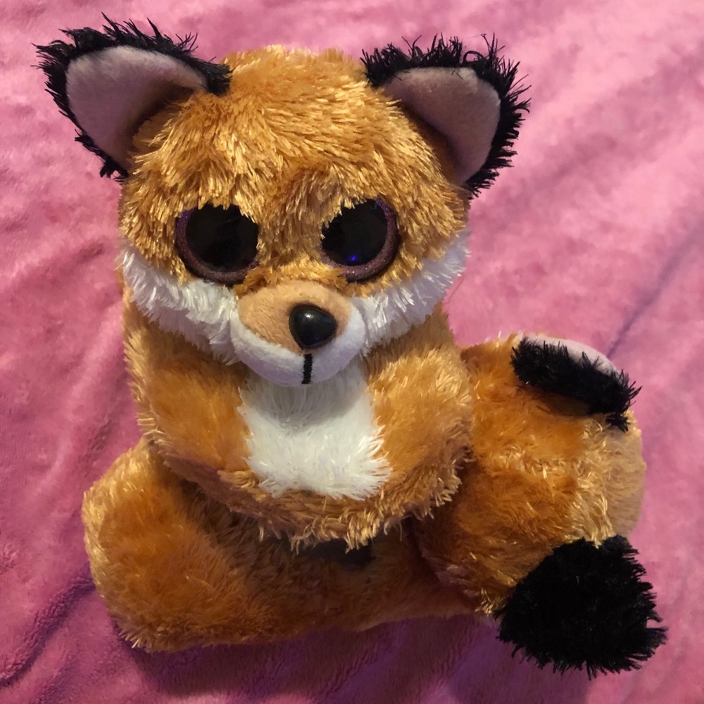 TY BEANIE BABY SLICK THE FOX HOUSE SLIPPERS